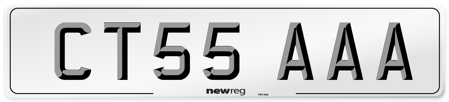 CT55 AAA Number Plate from New Reg